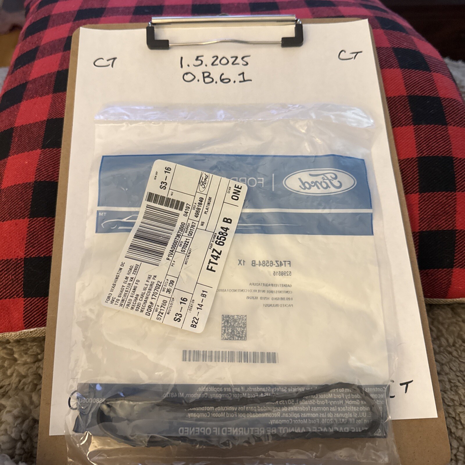 Genuine Ford Valve Cover Gasket FT4Z-6584-B - Image 3