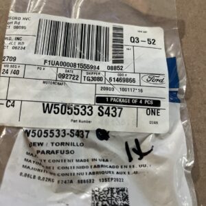 Genuine Ford W505533-S437 Oil Outlet Tube Mount Bolt 2005-22 Ford And Lincoln