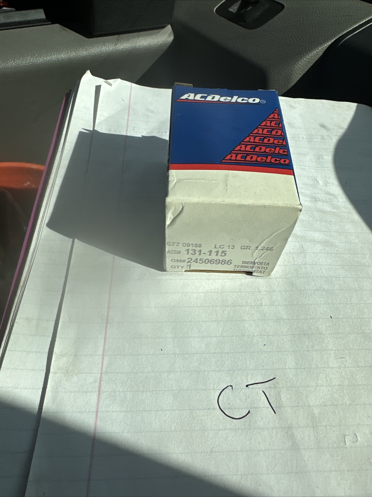 Genuine GM Engine Coolant Thermostat 24506986