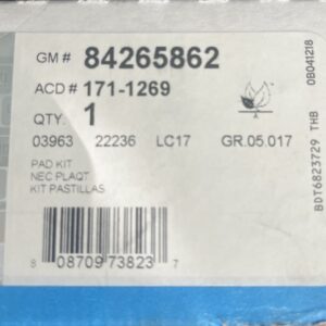 Genuine GM Rear Disc Brake Pad Set 84265862 (MSRP $269)