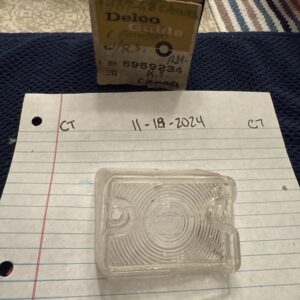 Genuine Gm 1967-1968 Camaro Light Lens  5959234 Delco Guide