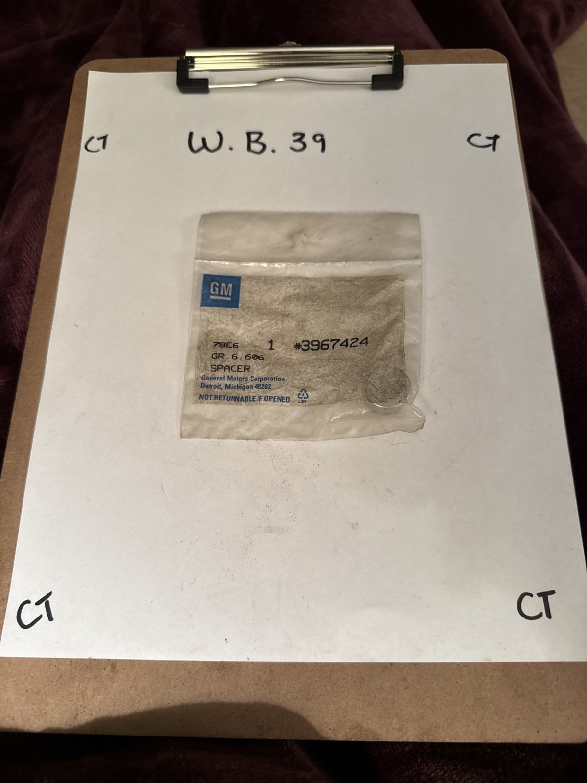 Genuine Gm 1969-84 Power Steering Front Bracket to Pump Spacer OEM Nos - Image 4