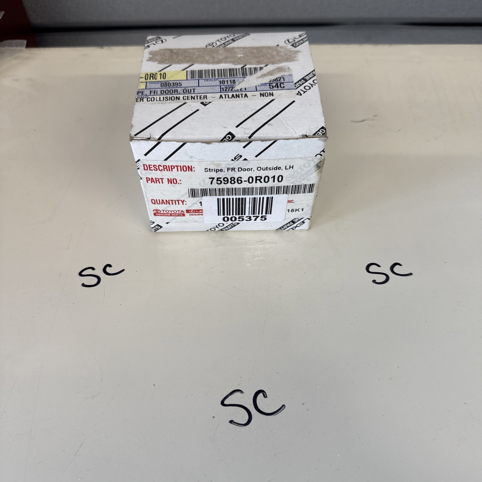 Genuine Toyota Black Out Tape 75986-0R010