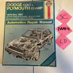 Haynes 610 Dodge Colt & Plymouth Champ 1978-87 Automotive Repair Manual