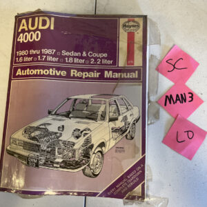 Haynes Audi 4000 Sedan & Coupe 1980 - 1987 Automotive Repair Manual Book 615
