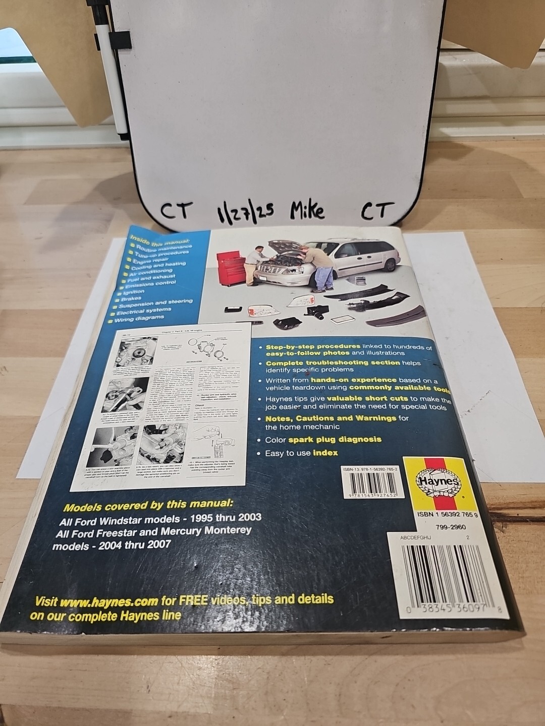 Haynes Repair Manual 36097 1995 - 2007 Ford Windstar Includes Mercury Monterey - Image 3