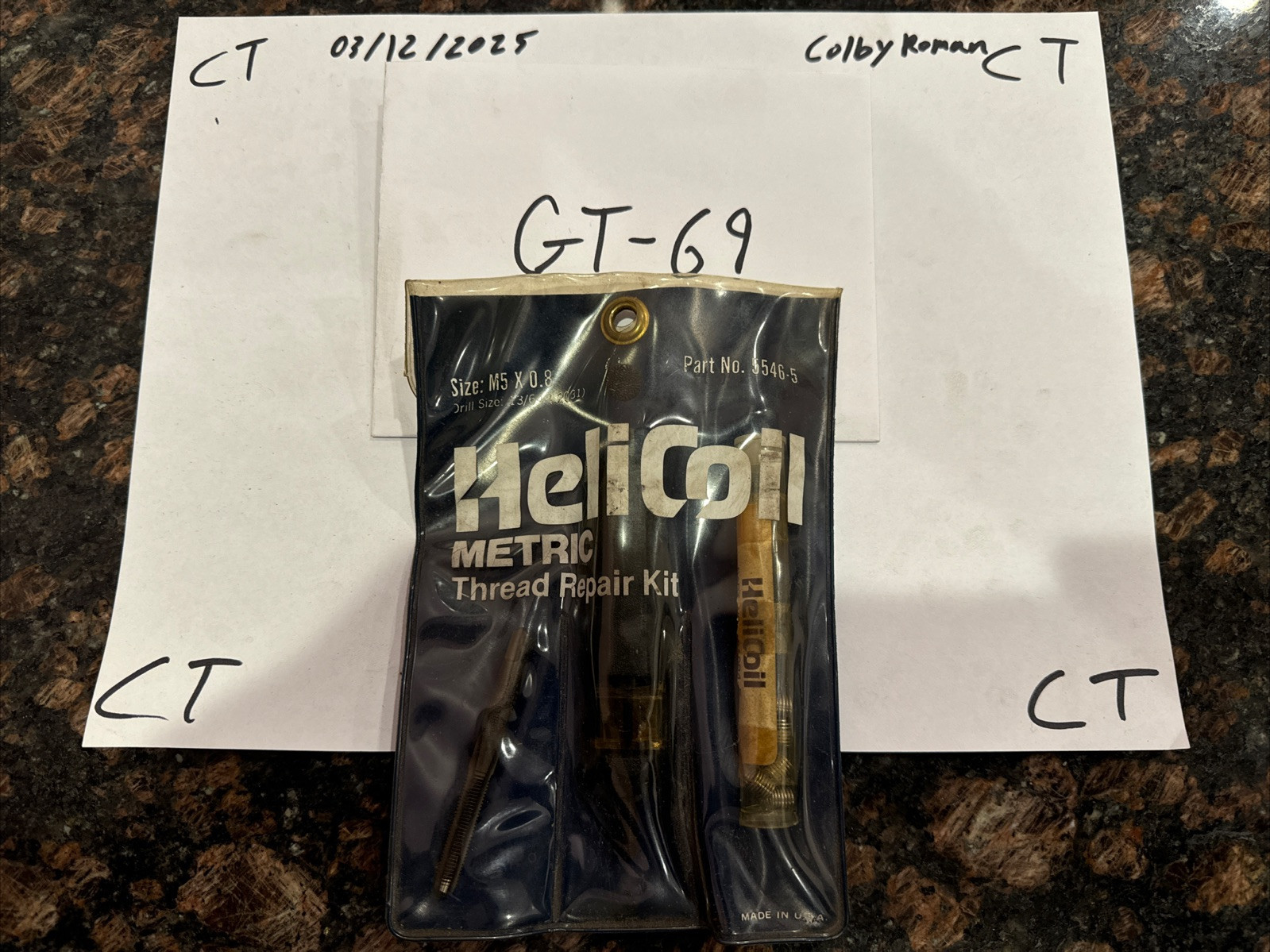 Helicoil Metric Thread Repair Kit 5546-5