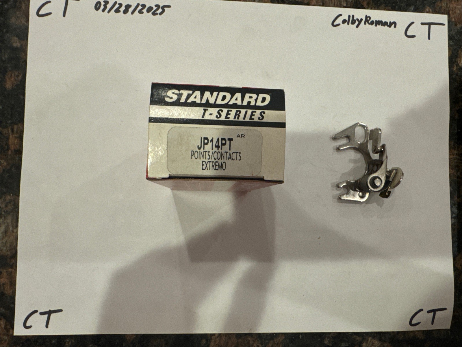 Ignition Contact Set-Breaker Points Standard JP14PT