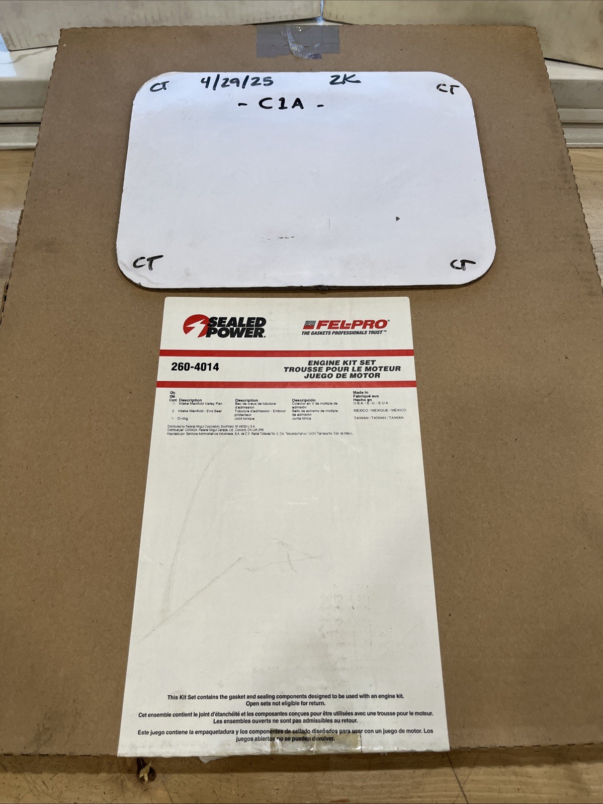 Intake Manifold Gasket Valley Pan Gasket Sealed Power 260-4014 (Alt MS96037)