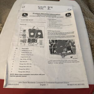 JOHN DEERE OPERATOR INSTALLATION INSTRUCTION MANUAL CLICK AND GO KIT M146075