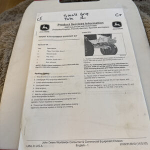 John Deere Lvu23138 Front Attachment Support Kit Installation Instructions