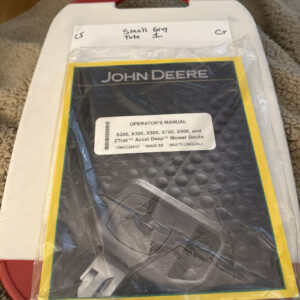 John Deere Operators Manual S200, X300, X500, X700, X900 & ZTrak, OMUC22011,