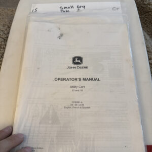 John Deere Utility Cart 13 And 18 Operators Manual OMM151094