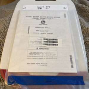 John Deere Z300 Series ZTrak Operators Manual Omuc28756