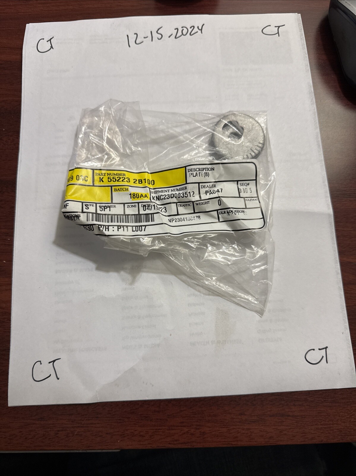 KIA OEM 09-24 Borrego Suspension Components-Lateral 1 Arm Adjust Cam 552232B100 - Image 4