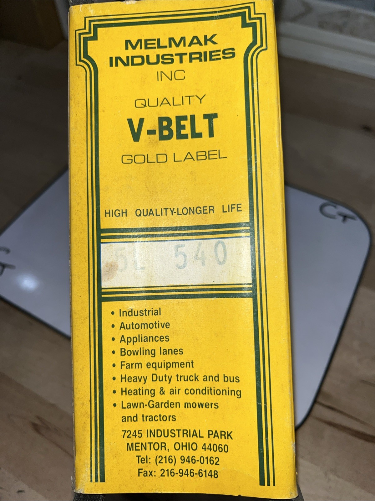 Melmak Industries V Belt 5L540 - Image 3