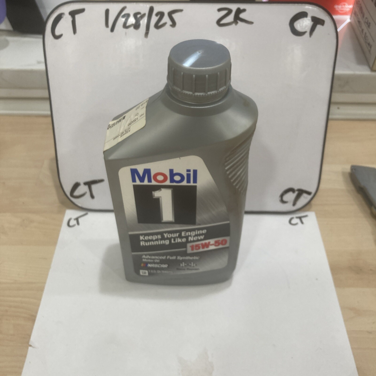 Mobil 1 122377-1 Full Synthetic Engine Oil 15W50 1 Quart Bottle Sold Individuall