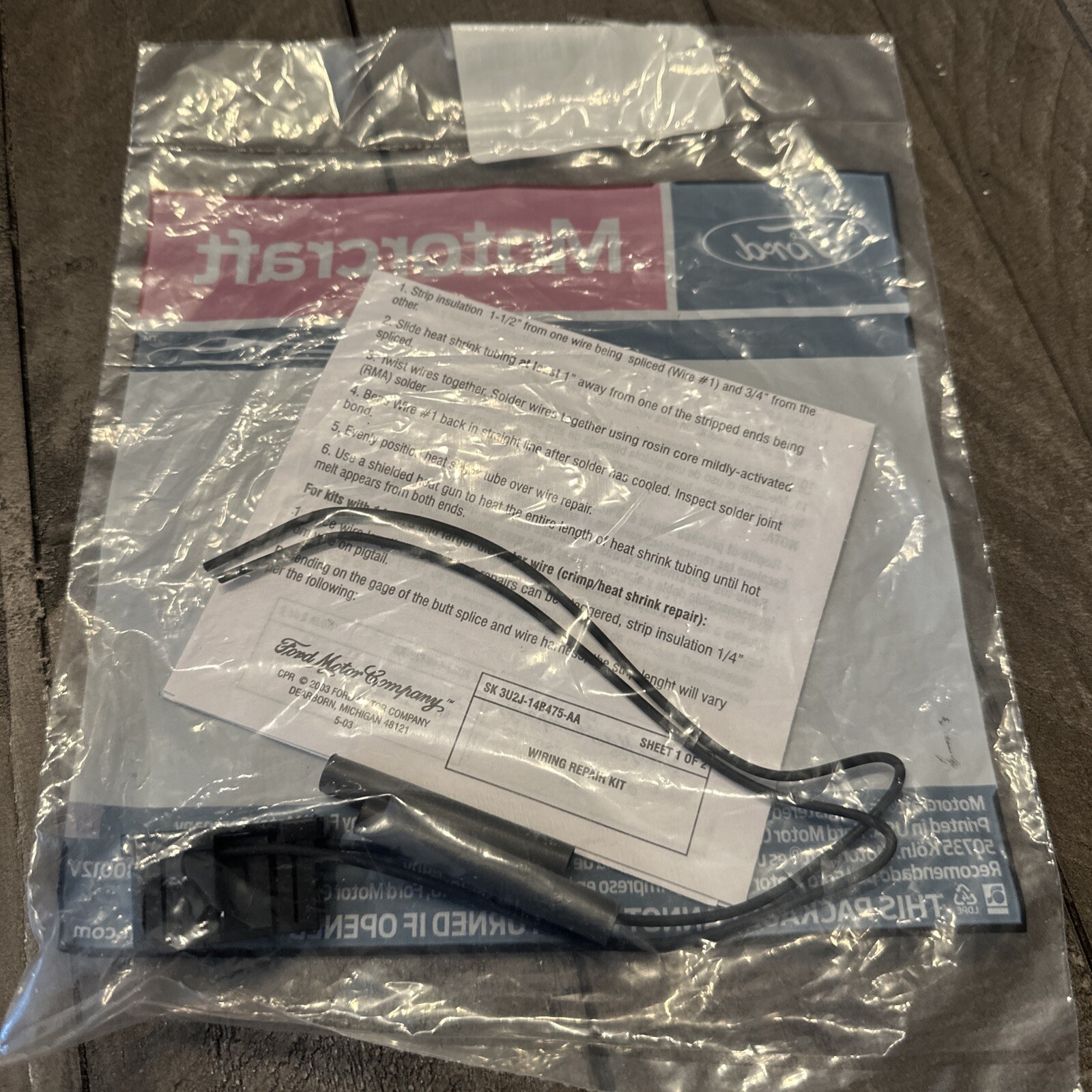 Motorcraft Brake Light Switch Connector WPT-197 3U2Z-14S411-XA Wiring Pigtail OE - Image 3