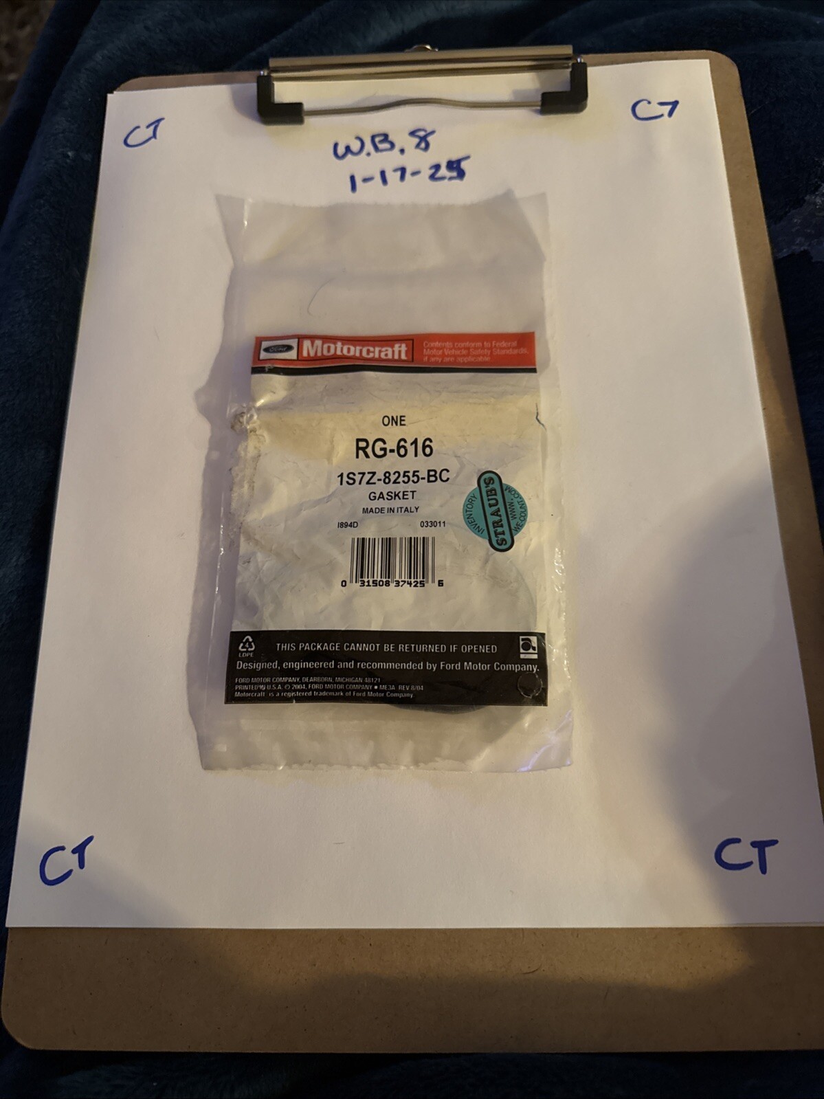 Motorcraft RG616 Coolant Outlet Gasket for Engine Cooling Heating System gp