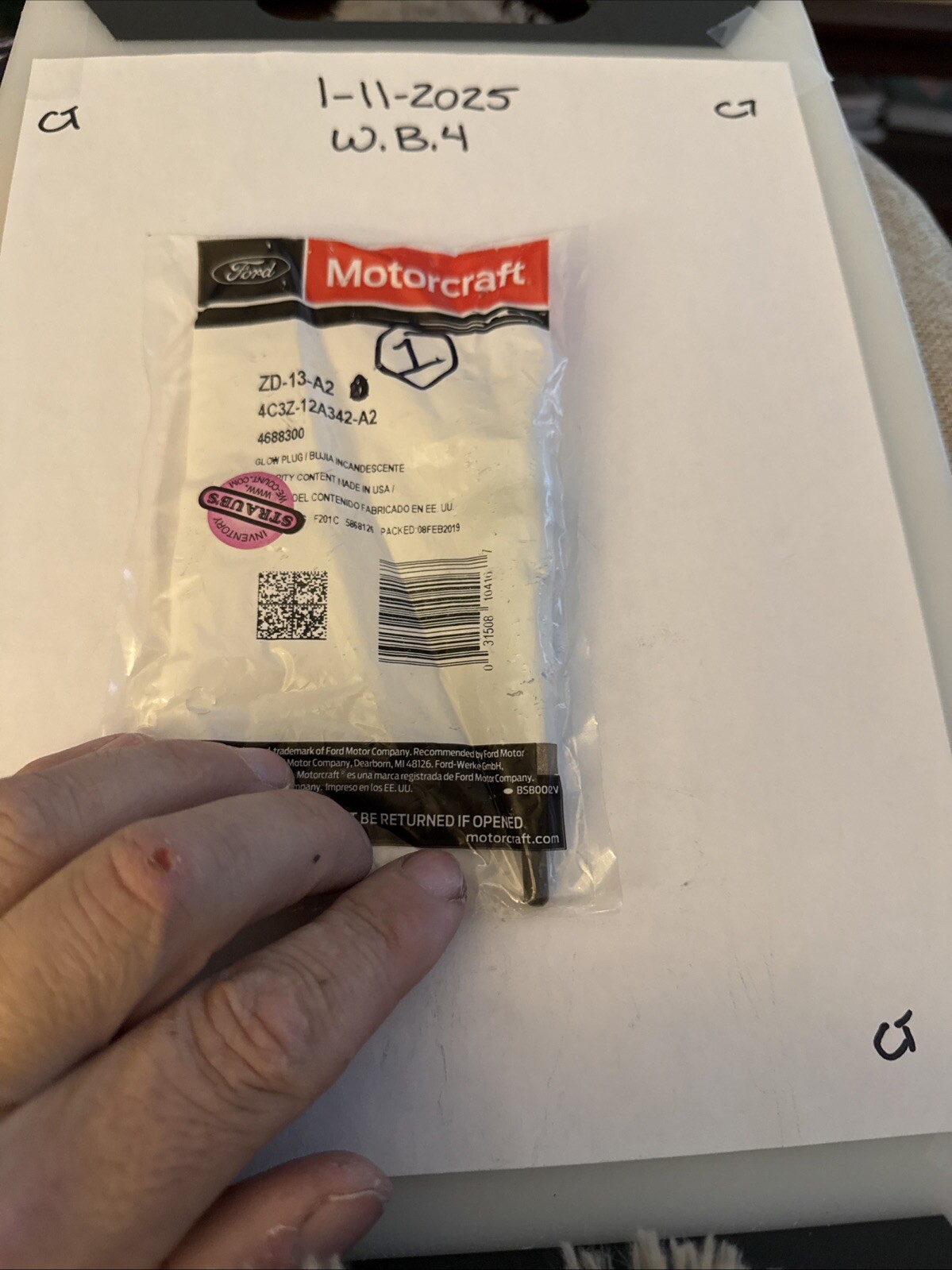 Motorcraft ZD-32 Diesel Glow Plug 4C3Z-12A342-A for 6.0 Powerstroke Engine ZD-13