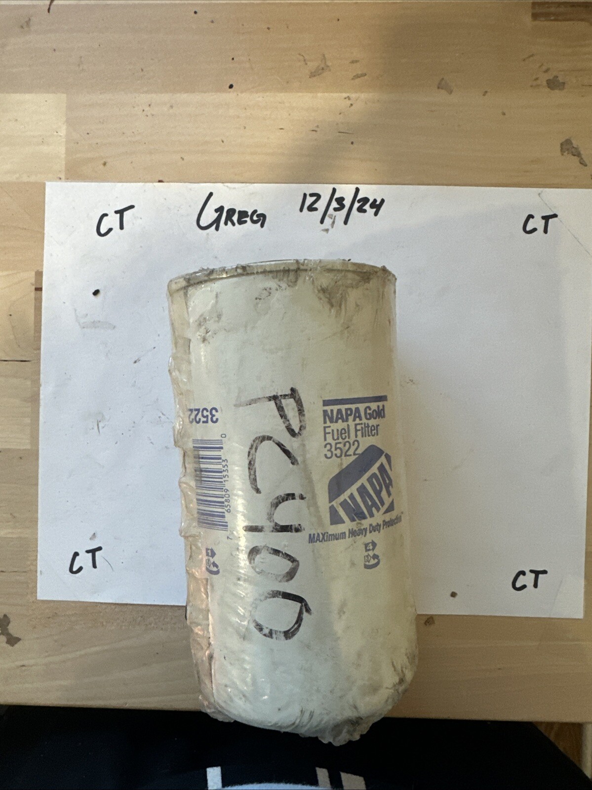 NAPA GOLD 3522 SECONDARY FUEL FILTER