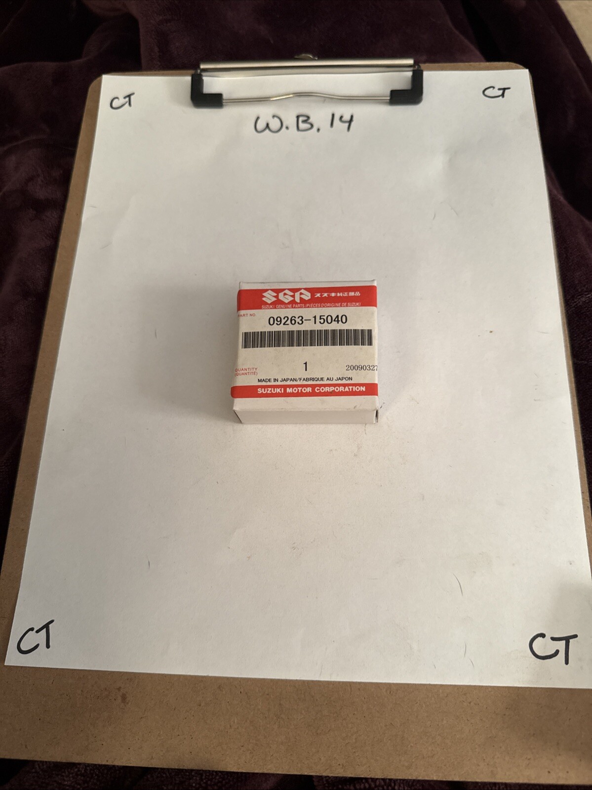 NEW OEM SUZUKI RM125 BEARING 09263-15040