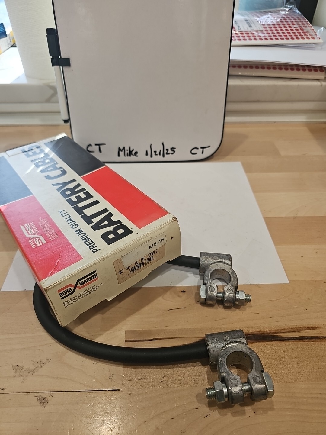 NEW OLD STOCK GENUINE BATTERY CABLE Borg Warner A15-1H