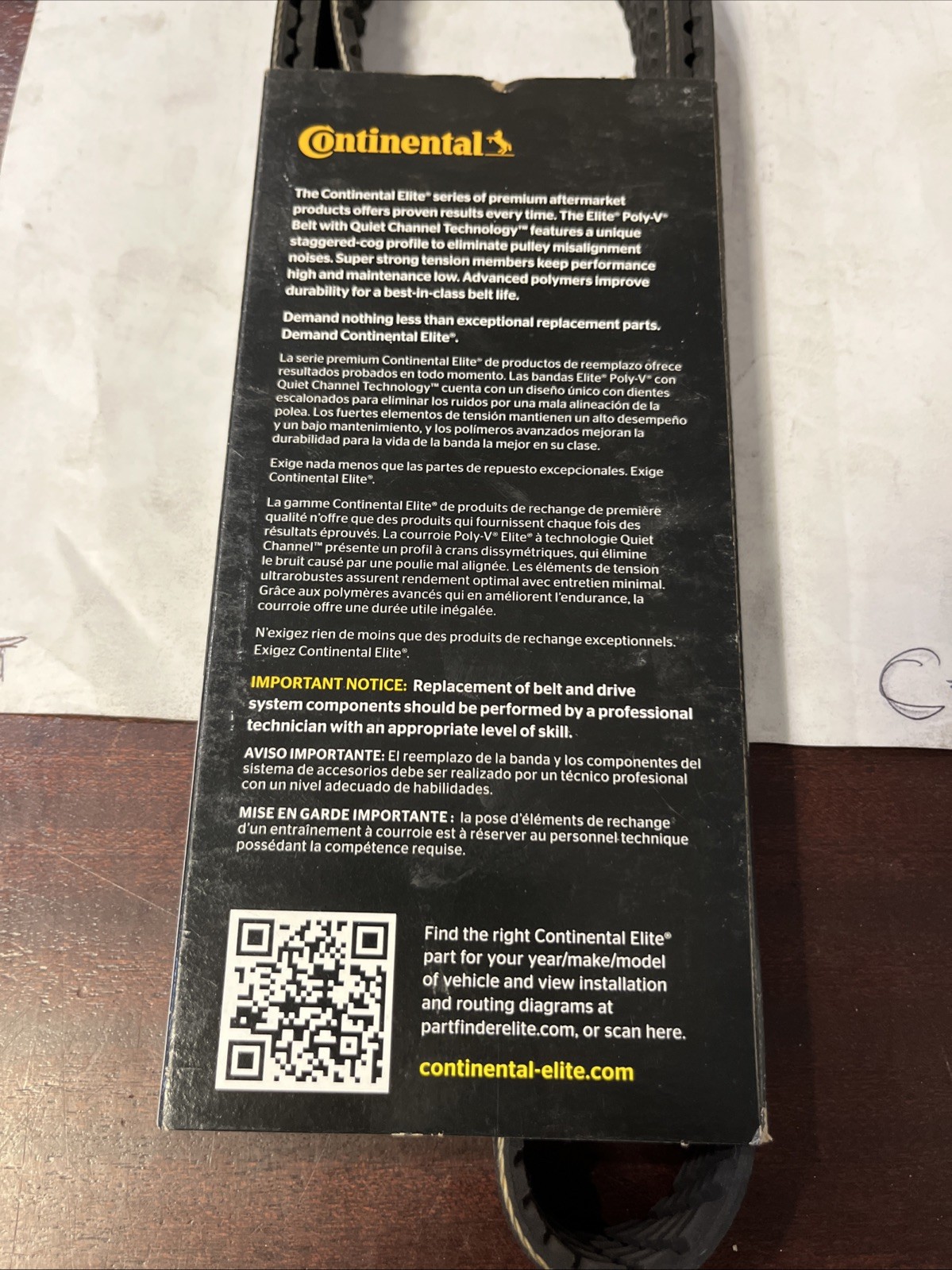 NEW Serpentine Poly-V The Belt Quiet Gatorback CONTINENTAL ELITE 4060695 - Image 4