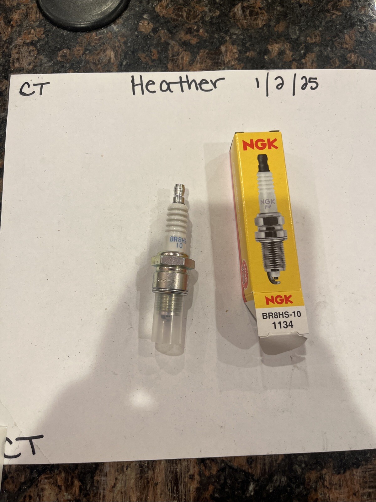 NGK Spark Plug 1134 Standard BR8HS-10 14mm .500" Flat - Image 4