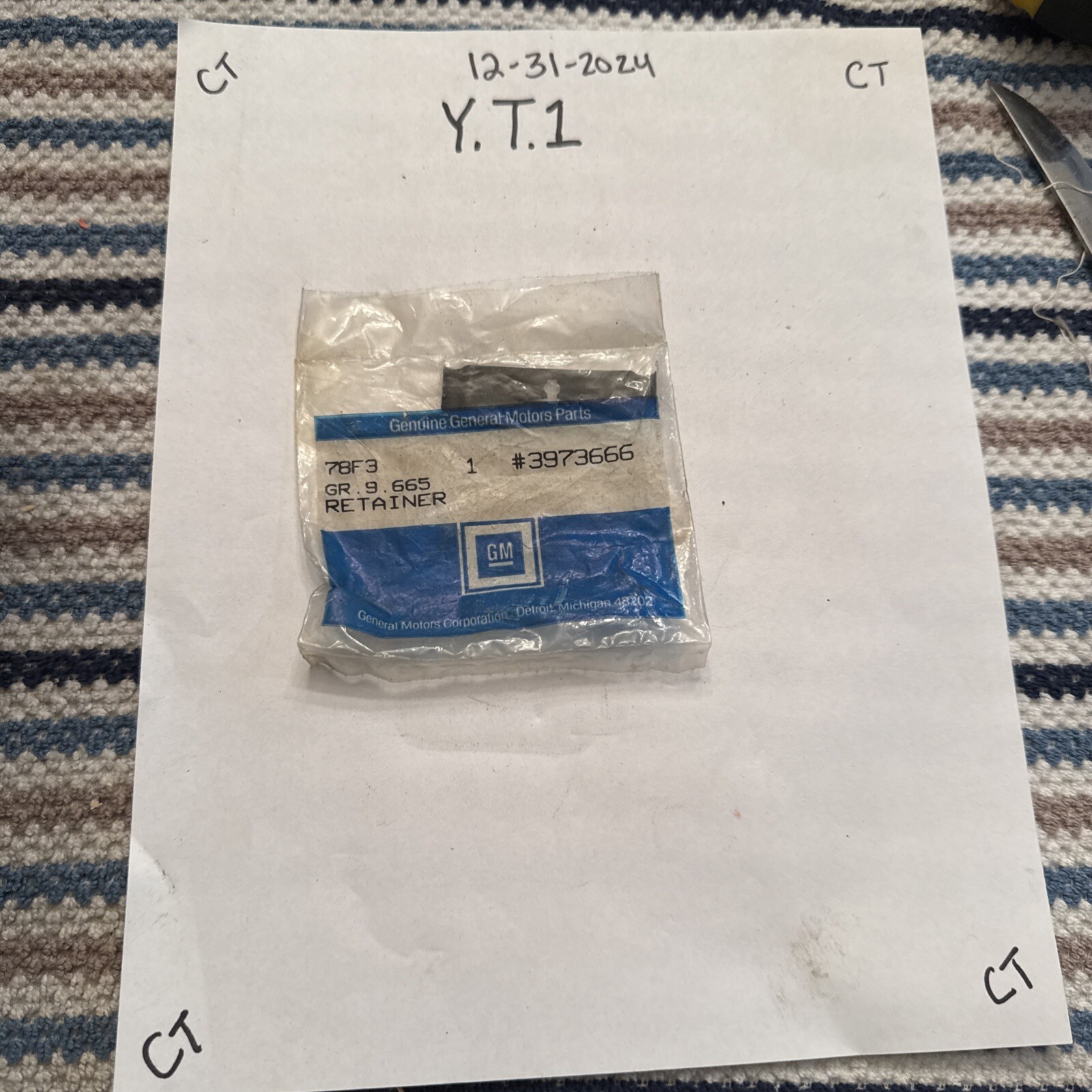 NOS 1973-81 GM Speaker Enclosure Retainer 3973666