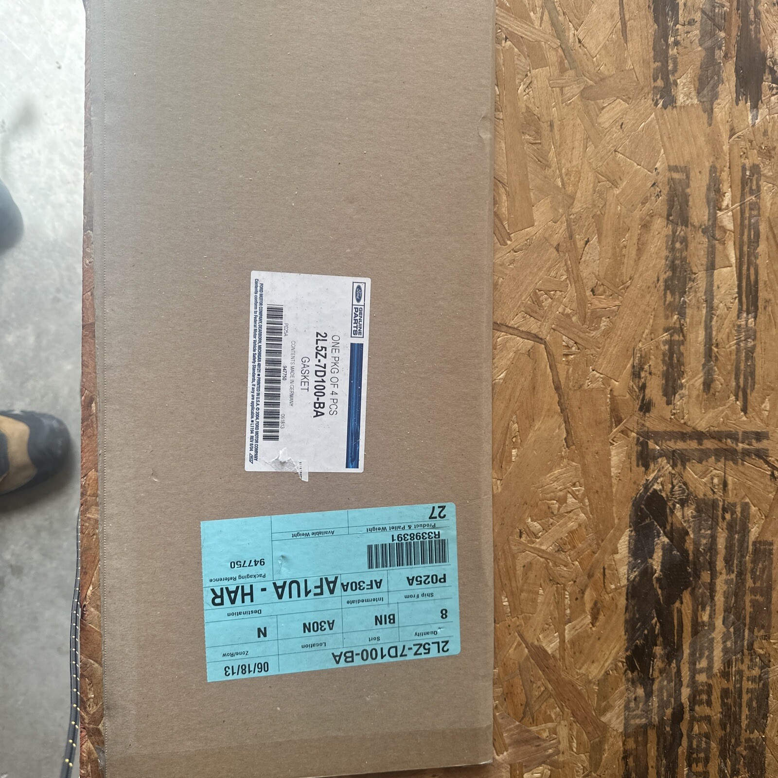 NOS GENUINE FORD OEM GASKET 2L5Z-7D100-BA / 2L5Z7D100BA Qty 1