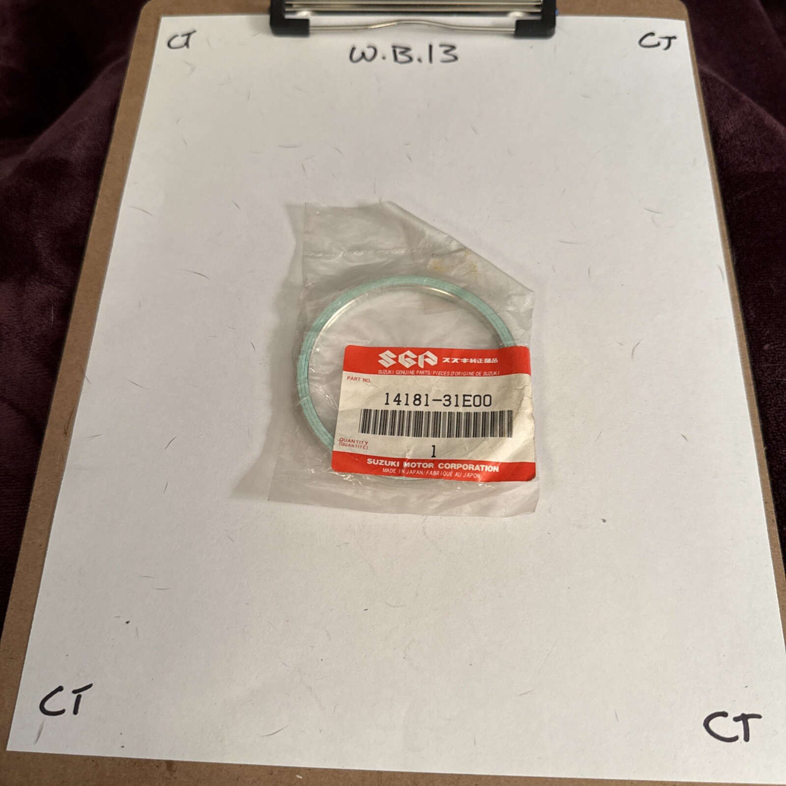 NOS Suzuki 96-98 GSX-R 1100 Muffler Gasket 14181-31E00