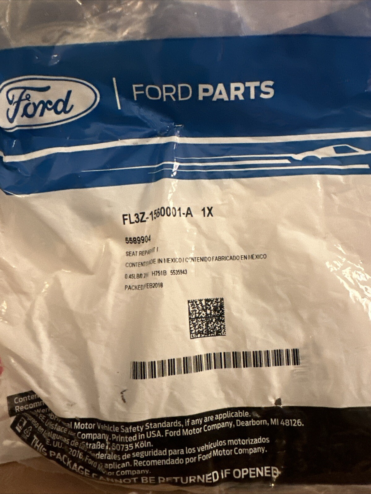 New Ford F-150/Explorer Front Seat Track Pivot Link Repair Kit - FL3Z-1560001-A