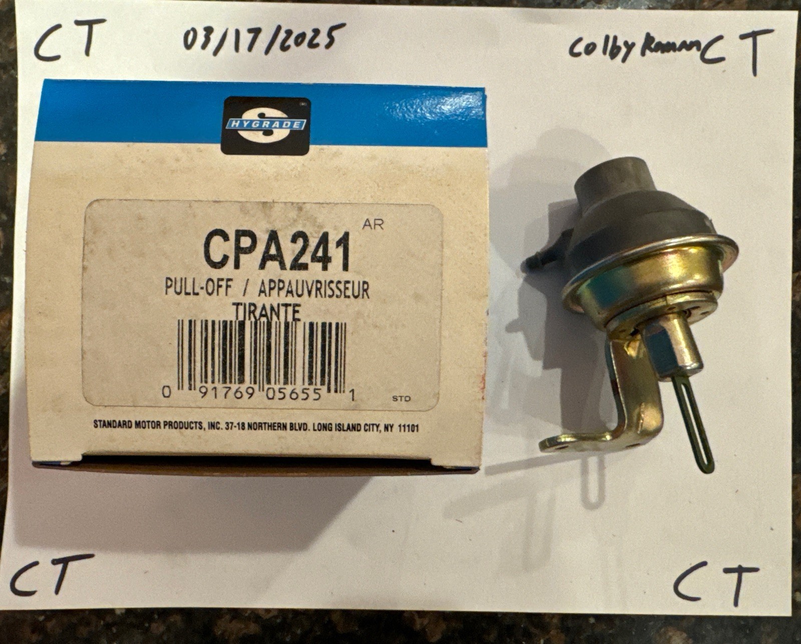 New Hygrade CPA241 Carb Choke Pull Off Ford 2BBL 1982-85 Mustang
