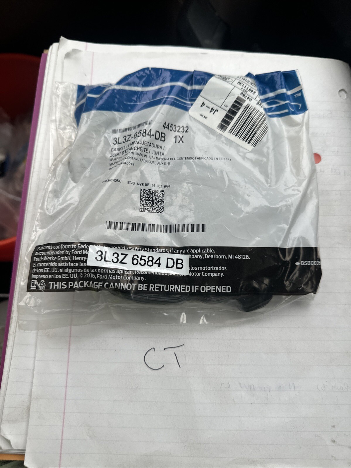 New OEM Genuine Ford Explorer Sport Trac Left Driver Side Gasket 3L3Z6584DB