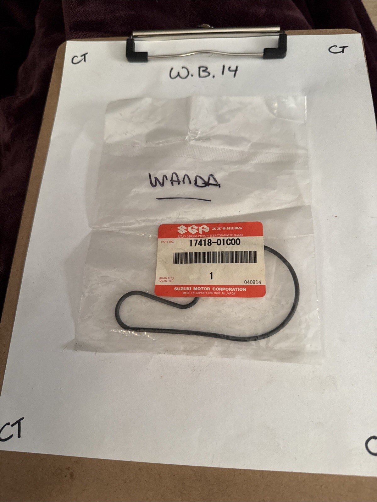 New OEM Suzuki Water Pump O-Ring LT250R Quadracer 17418-01C00 WSW