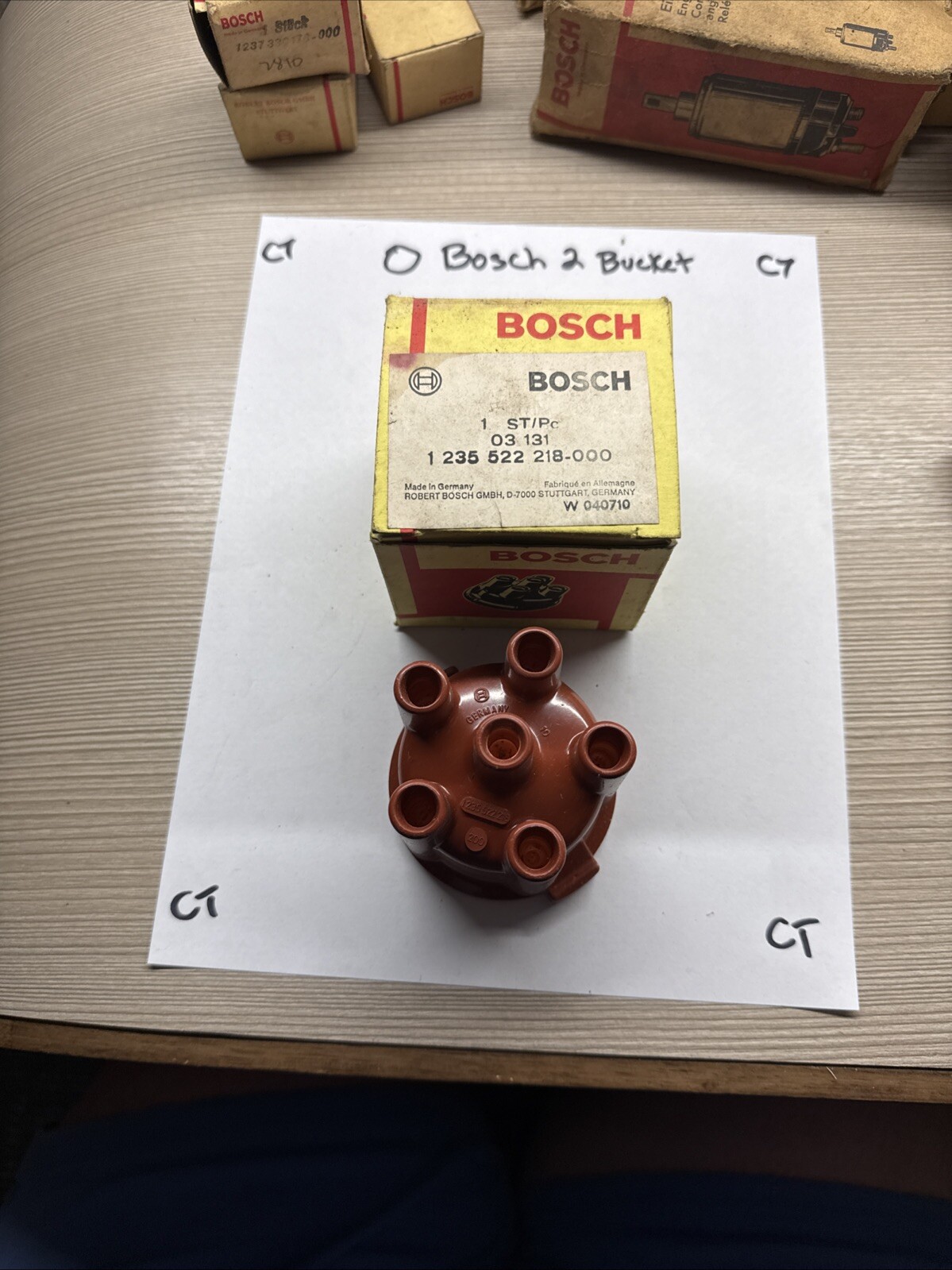OEM NOS Bosch#1235522218,03-131 Distributor Cap 78-84 Audi 5000 Turbo VW Quantum - Image 3