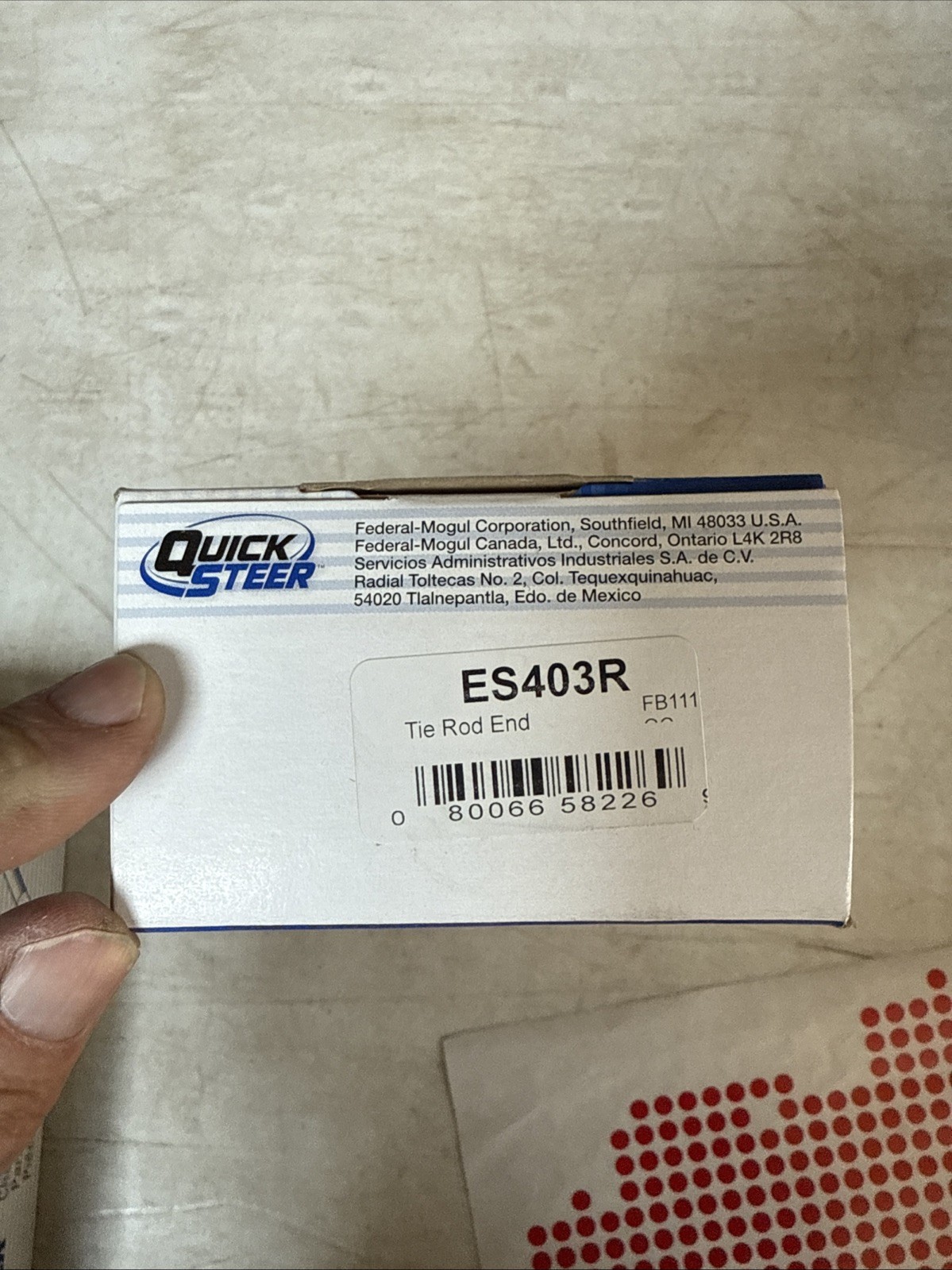 One New QuickSteer Steering Tie Rod End Outer ES403R