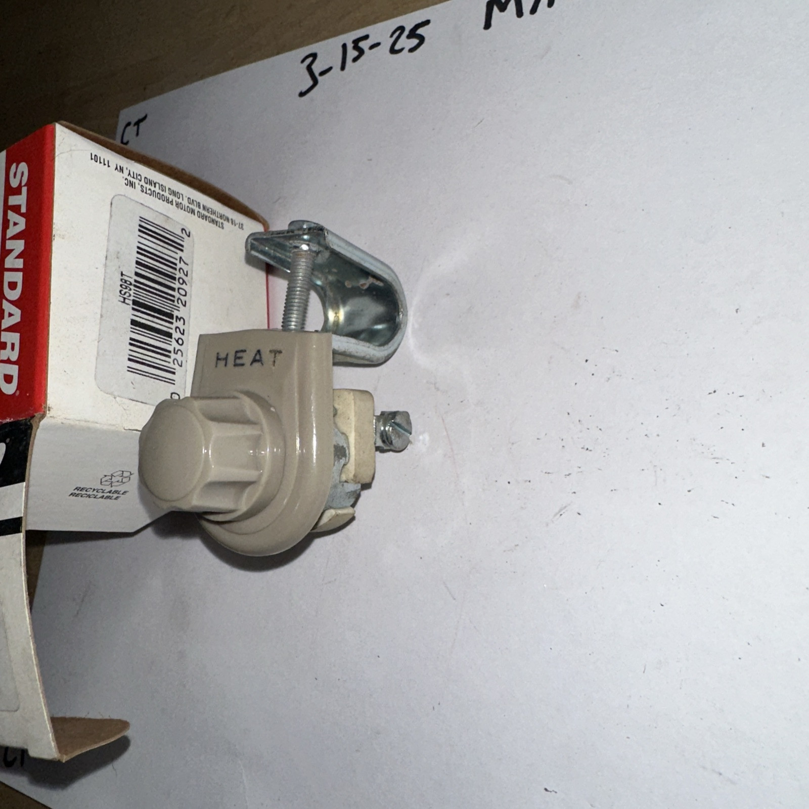 One New Standard Ignition HVAC Blower Motor Switch HS98 - Image 3