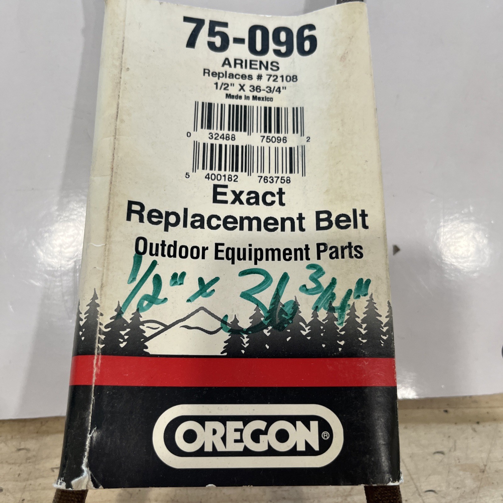 Oregon OEM 75-096 Belt 1/2 X 36-3/4 Ariens (Rep 72108) - Image 3