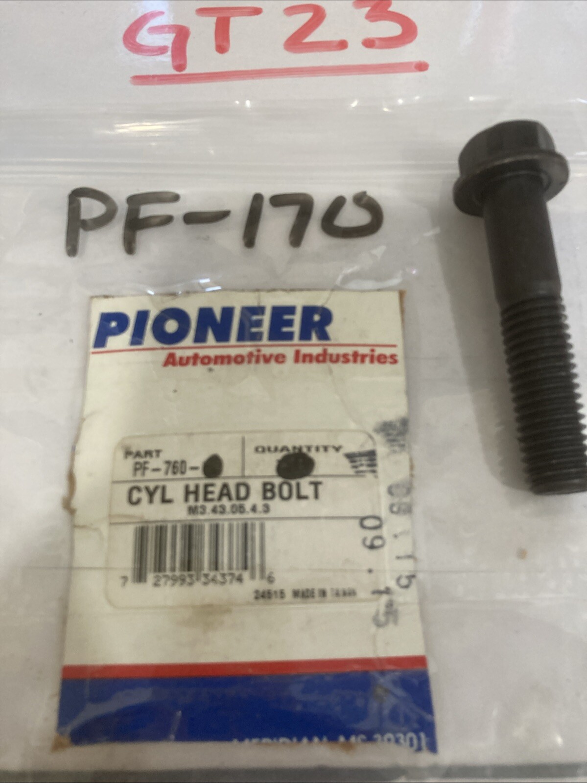 Pioneer Cylinder Head Bolt PF-760 (single) - Image 3