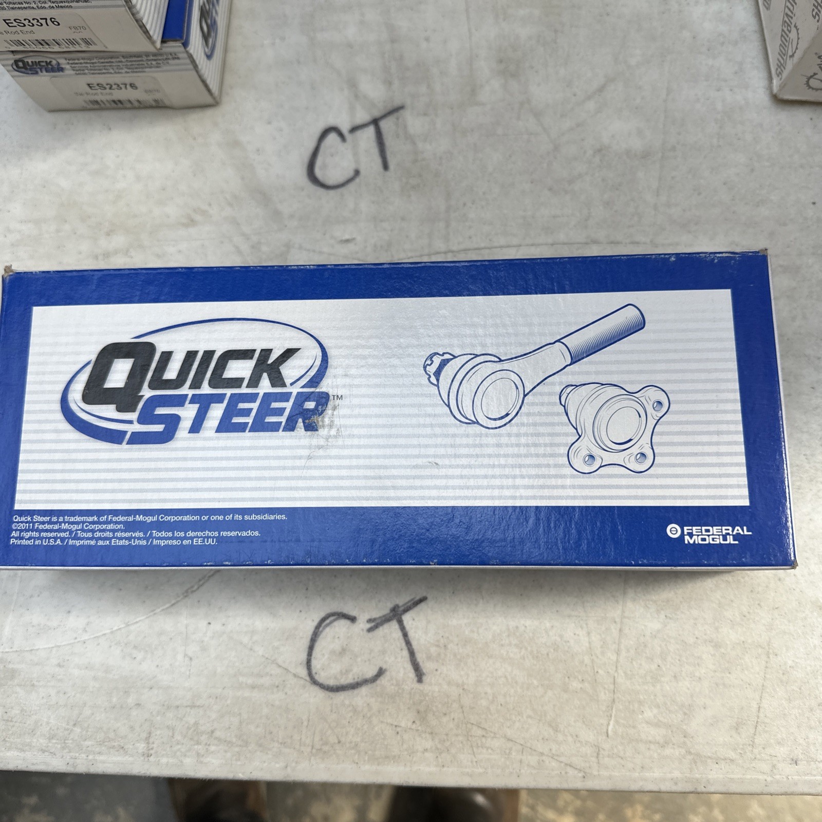 Quick Steer ES442L Black Driver Left Inner Steering and Handling Tie Rod End