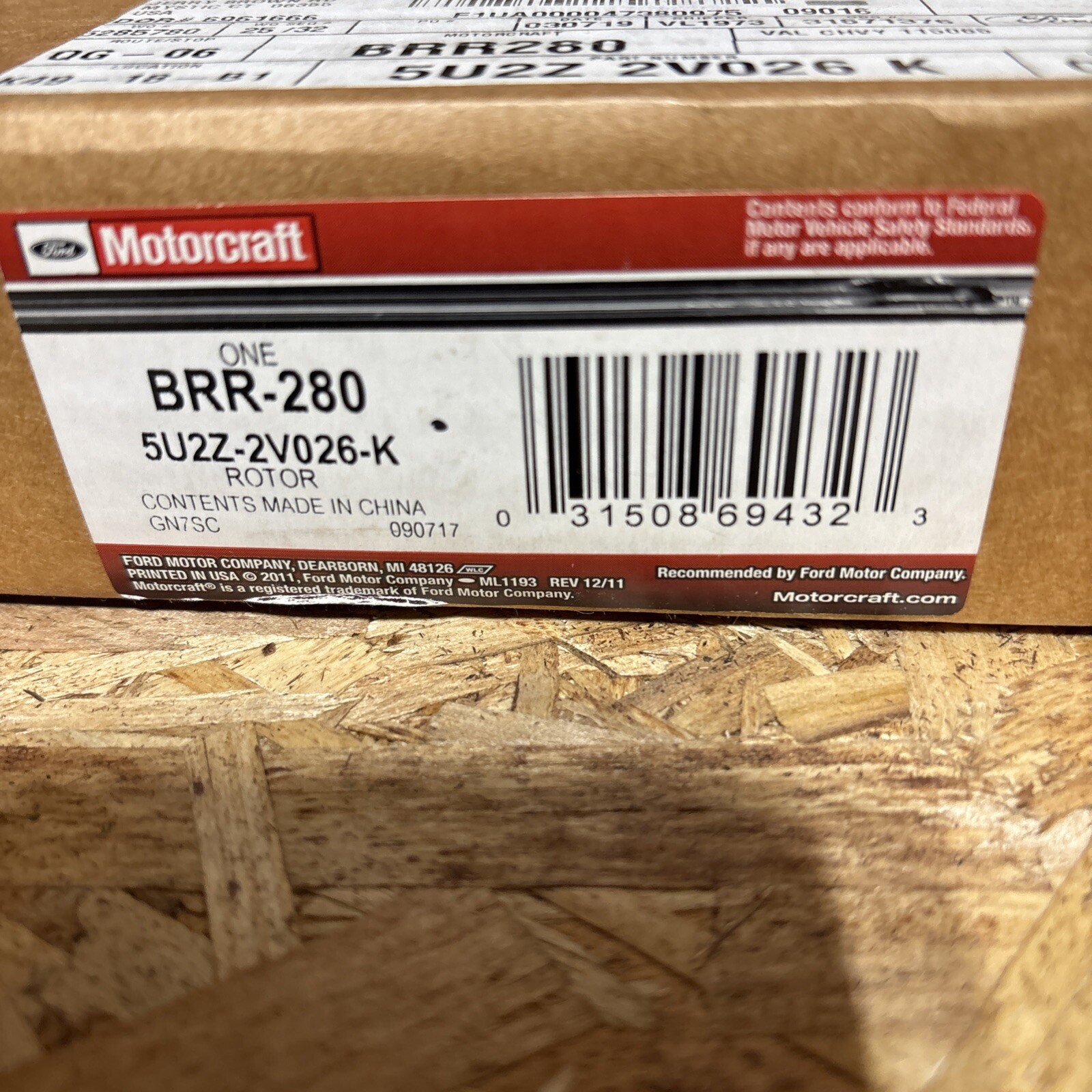 Rear Disc Brake Rotor Motorcraft BRR-280 fits 05-14 Ford Mustang 5U2Z-2V026-K - Image 3