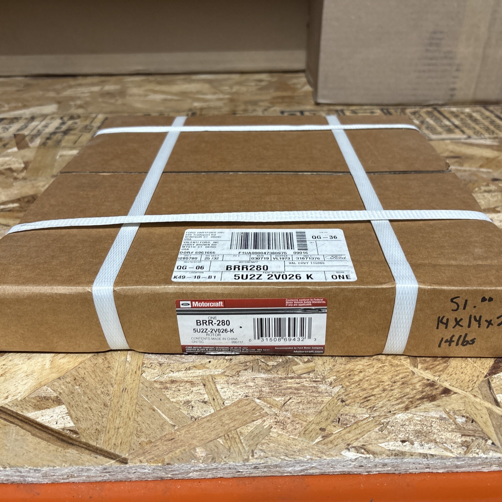 Rear Disc Brake Rotor Motorcraft BRR-280 fits 05-14 Ford Mustang 5U2Z-2V026-K