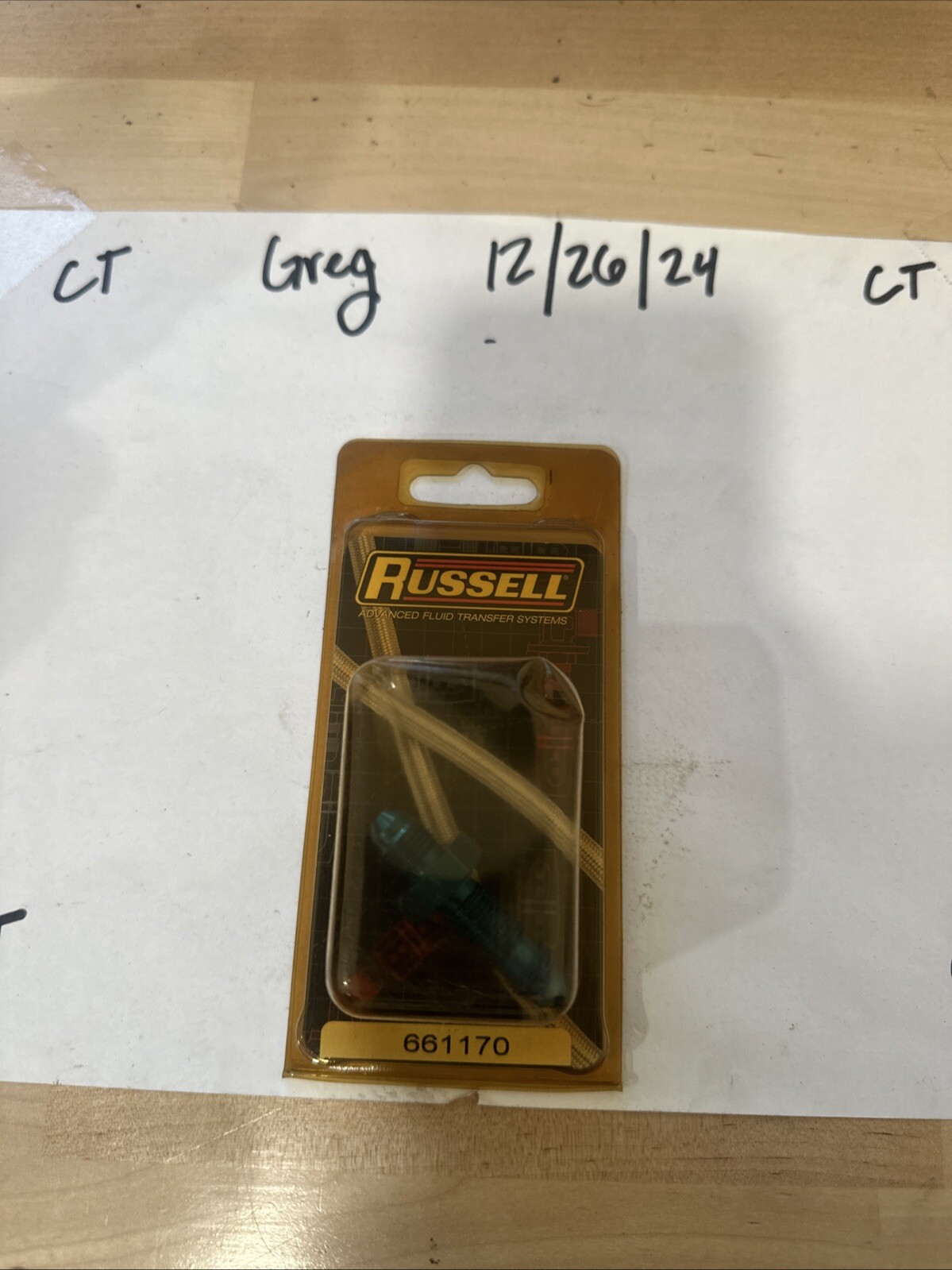 Russell -4 AN Flare Bulkhead Union Fitting 4 661170