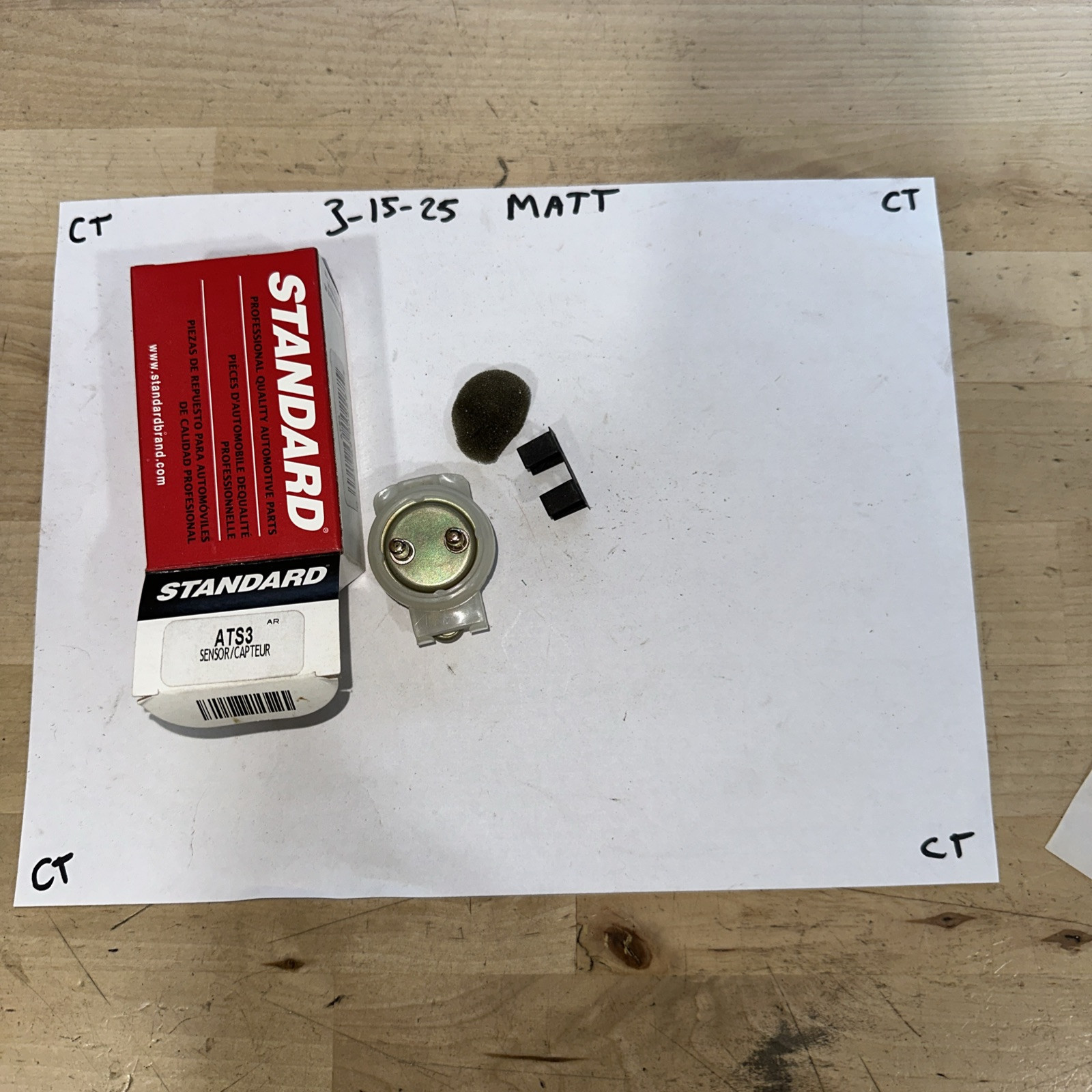 SMP ATS3 AIR CLEANER TEMP SENSOR/REPLACES GM #6484244-STANDARD ATS3/MOST GM CARS