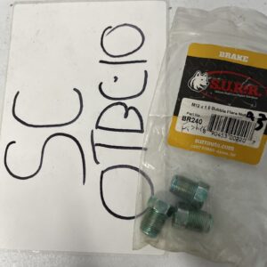 SUR&R BR240 3/16-M12-1.00 Bubble Flare Nuts 3pc