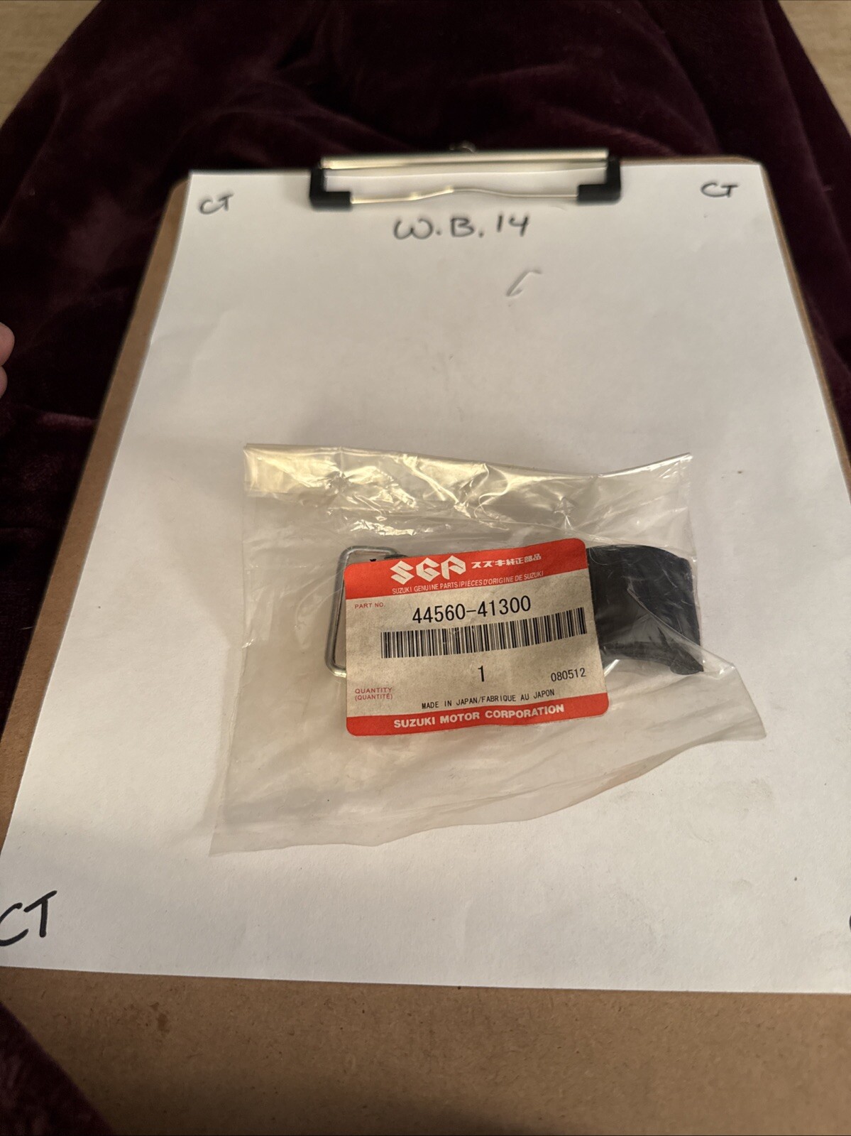 SUZUKI 1978-81 RM/PE/RS/LT PLASTIC FUEL TANK STRAP 44560-41300