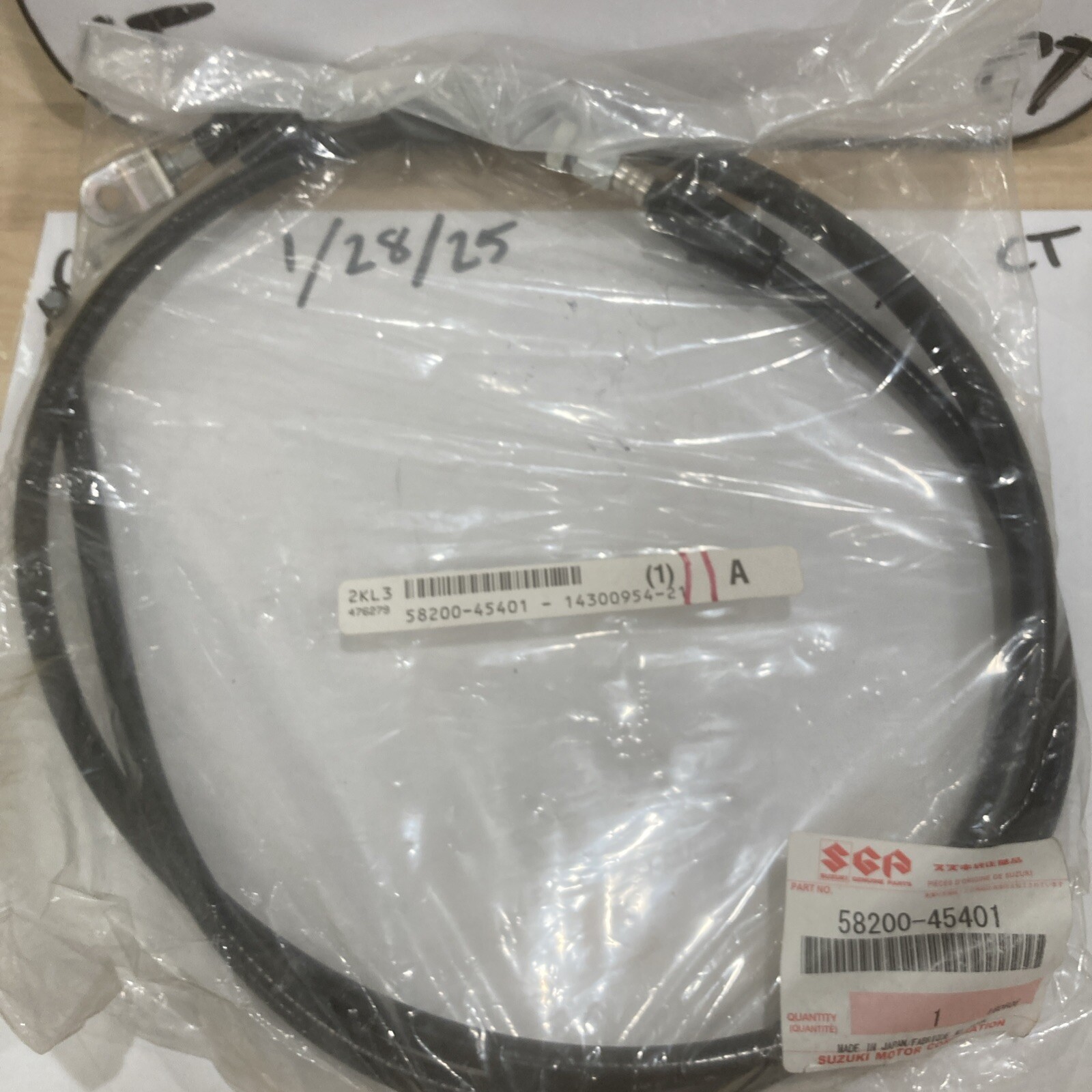 SUZUKI GS750 GS1100 NEW GENUINE CLUTCH CABLE 58200-45401 - Image 3