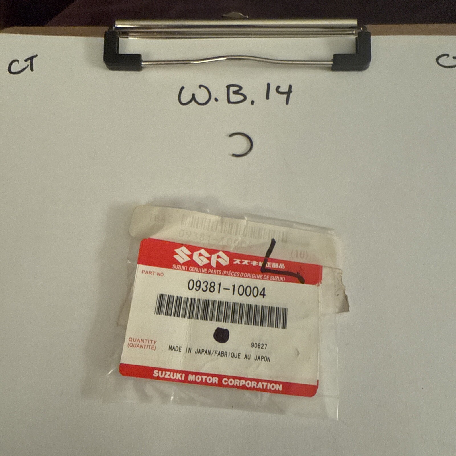 SUZUKI RING, SNAP QUADRUNNER, QUADSPORT, ALT 09381-10004 NOS! - Image 3